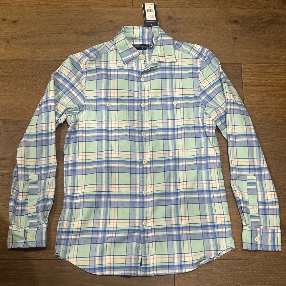 COPY - Vineyard Vines Button Down Classic Fit Plaid Island Twill Shirt Men’s Si…